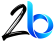 Logo 2b noir et bleu glossy